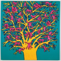 queervisualculture:  The Tree of Monkeys 1984 Courtesy Fondazione Orsi © Keith Haring Foundation (via Musée d’Art Moderne de la Ville de Paris) 