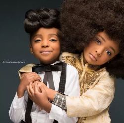trentallenreview:  TODAY’S “CUTEST KIDS AWARD OF THE DAY” GOES TOO!!!!!!!  These two beautiful Sisters, Paying Homage to The Beautiful Smart and Talented Ms. Janelle Monae and Ms. Eryka Badu  