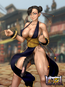 lovablestranger:  Chun-Li again, but this time in her canonical colors.