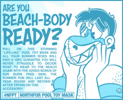 spacepupx: Pool Toy Masks! It’s here! @NorthFurFX have released the most fashionable pool party accessory you have ever seen! Bring the aesthetic with you no matter how far away from the pool you actually are. Check them out here.Illustrator available