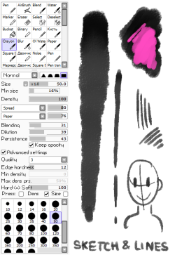 mtt-brand-undertale:  i get a ton of asks about my SAI brushes again, and these are kinda outdated (and incorrectly translated in some places, i believe?) so there you go tip: pixel eraser is just a pixel brush with opacity on 0 