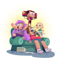 nooreekim:  Clarence   Steven Universe mash up great shows, both of em! check them out if you haven’t already!     Loving this Clarence x Steven mashup by @nooreekim