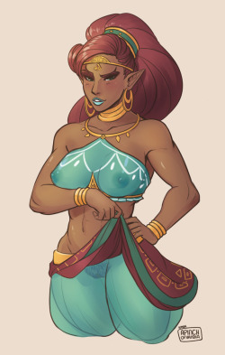 apinchofvanilla: Here it is! Round 3 of this whole “lightening round” business this week. Quite happy with this one too, so i hope you folks like it as much as I liked making it! Anyway! I’m sure you’re all familiar; Urbosa from Zelda: Breath