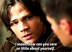 handsmejack:  Dean meme: reoccurring themes (2/4) self-loathing   “You’re pathetic, self-hating, and faithless.”  