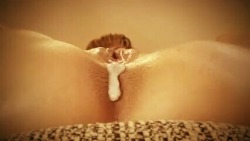 hotimaging:Young fertile pussy is overflowing with a man’s thick white seed as her fertile womb awaits his precious sperm