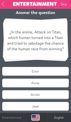 So I&rsquo;m rating questions on Trivia Crack and&hellip; WHICH ONE OF YOU DID THIS AND WHO MISSPELLED ANNIE&rsquo;S NAME? XD