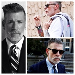 Don&rsquo;t care how old he is. #mancrushmonday #nickwooster #radasfuck #style #tattoos #suitup #menswear #tie #fashion #sunglasses