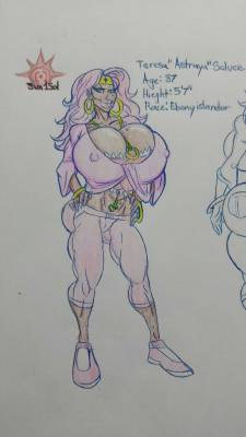 sun1sol: OC character sheet  I wanted to get started on making more OCs to make more comics with sexy as I can make them hot characters, this is my latest one Teresa “Astraya” Soluce, I decided to make her the mother of my other character in my earlier