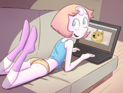 Pearl discovers memesClick here for an edit-friendly version with transparent laptop screen for easy meme-dropping fun :DAlt versions available on Patreon ;)