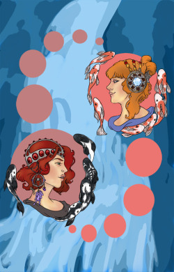 icefeels:  sharoart:  Natasha and Pepper, art noveau medallion style! There was a plain, horizontal version of this for sale at Megacon 2013. I like this one better because it illustrates the point I wanted to make with their personalities a little better