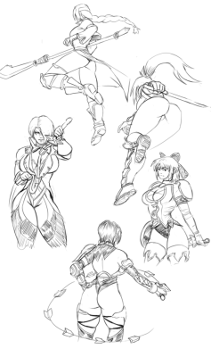shinrhydwyn:Dope to see that Soul Calibur is getting a 6th installment; hopefully it all turns out well. Drew some Soul Calibur gals to celebrate a little.
