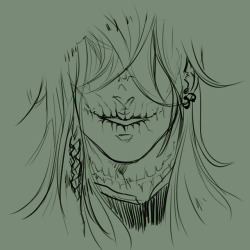 I missed a couple of days of Drawlloween because I’ve been busy and now that I’m back I’m dying to switch over to Drawtober because I love the prompts so now I’m playing catch up aka “Grin” Reaper