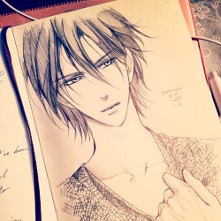 beautiful-shinigami:  Sketched Rin from #free #iwatobi swim club #anime. He and Haru are mmm mmm! lol well, all of them are haha 😼💕 