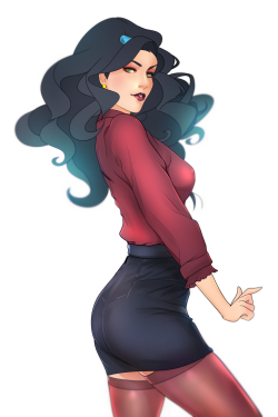 superboin:  @iahfy double-dared me to do a Asami in business attire.okay