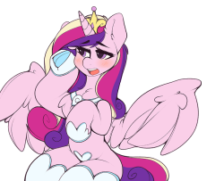 kribbles: I forgot that I never posted my work that I adored from the NCN project I was in to my own blog. This was my first time drawing Cadance! I had to censor A LOT the princess of love~ ;9