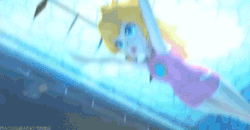 peachydurazno:  Mario &amp; Sonic at the Olympic Games (2007, Wii)  Intro Movie ↳ Princess Peach in the 100m freestyle event.     mermaid peach~ &lt;3 /////&lt;3