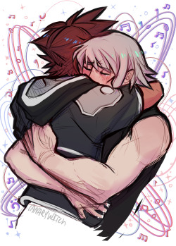 starhoodies:  You’re in my arms and all the world is calm. The music playing on for only two.A very rushed drawing for soriku day because to day was busy, but I desperately wanted to put something out today. I won’t let something as frivolous as an