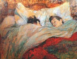 byyourstruly-jessica:  pinmeupagainstthesky:  These, for me, are the two most depressing paintings in western history. They were painted by post-impressionist Henry de Toulouse-Lautrec, a man who, due to inbreeding, was born with a genetic disorder that