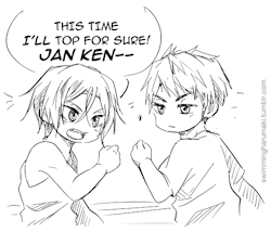swimmingharumaki:  pon pon wei wei wei I have no excuse for this. Sort of a continuation for this Makoharu comic.