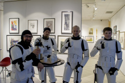 Stormtrooper cofee break  during filming