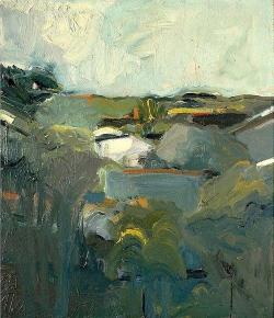 Elmer Bischoff (Berkeley, California, 1916 - 1991); Houses and Hills, 1957, oil on canvas