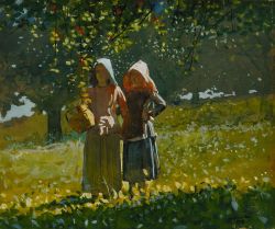 urgetocreate:  Winslow Homer, Apple Picking, 1878 