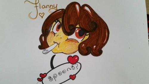 voidedgirlrps:  0lightsourced I drew a floofy haired Flanny. I love her cuz she’s obsessed with spoons and my goo girl is obsessed with straws.  Floofy haired Flanny needs to happen. Oh my god shes adorable like that…Now I need to see your goo