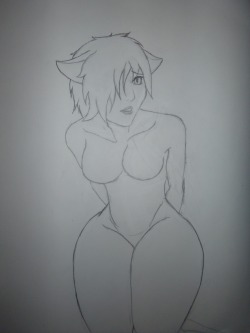 Artist: Well I decided to draw that catgirl I created!