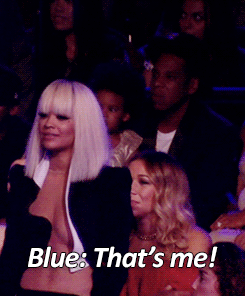 magnacarterholygrail:  Blue Ivy reacting to seeing herself on the screen during Beyonce’s VMA performance.