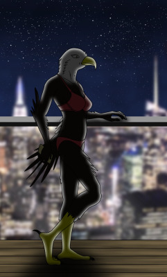 Random bird lady by her home balcony. She doesn’t seem to mind being out here in her underwear, even if it’s deathly cold out there.