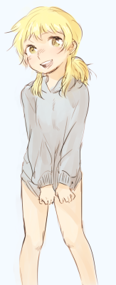 needs-more-butts:  glenn-griffon:  breakfastbooty:  MIyako is so cute ;_;  Ahhhh! You found my hidden weakness, girls in nothing but a shirt. *falls over*  My weakness too. o///o  &lt; |D&rsquo;&ldquo;&rdquo;