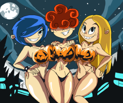 mdfive:  ninjaspartankx55:  Com - Just Treats by Ninjaspartankx5  Happy Halloween.   Halloween isn’t over until the Kanker Sisters say it is!Seriously though, this is a nice pic.