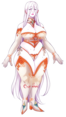 capramoms: My new DnD character, Aurelia. She’s a cleric. This is a wip of her design sheet, this is just her underwear etc. ✨ Ko-fi ✨ Commission info✨ 