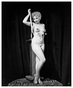Virginia Valentine A popular West Coast tassel-twirler that appears here in a publicity still promoting the 1953 burlesque film: &ldquo;PEEK A BOO&rdquo;; a documentary-style recording of a complete Burlesk show at Los Angeles&rsquo; &lsquo;FOLLIES Theatr