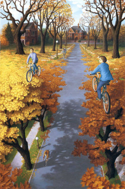 surprisebitch:  mayahan: Mind-Bending Paintings By Canadian Artist Rob Gonsalves  this is so satisfying
