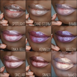 mercury-dominant:  mortalityplays:  astripperstory:  roideslions:  Lip swatches of all my Who Is She Cosmetics lip composites 🙌🏾💁🏾 WISC is a BLACK OWNED amazing company and she just reopened her store today and is offering 50% off her singles