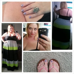 carriebbw:  Probably the only woman at the nail salon today wholly unconcerned that horizontal stripes make my butt look big.