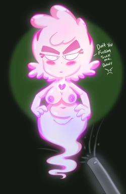 somescrub: sweet–dandy: Since the last mandy was good. I did another one for you dopes. Enjoy it.Ghostie Goo Mandy for @somescrub You better not…. bust… Thank you!  booooooobies~ &lt; |D’‘‘