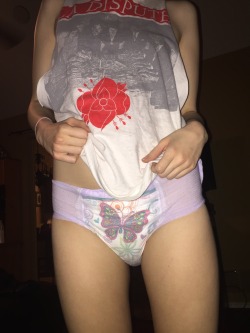 sassyashley243:  Dirty pullsups cause I was a bad girl and spankies because I touched my princess parts without asking