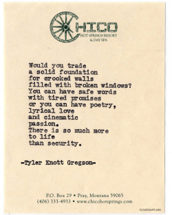 the-answer-is-always-love:  tylerknott:  Typewriter Series #703 by Tyler Knott Gregson  This. 