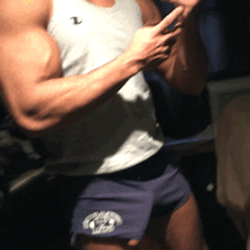 lefackelmayer:  Shorts might be a little small for leg day.. 🤔 . . . . Email me at thefackelmayer@gmail.com to order full vids