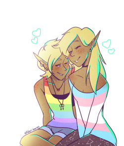 spider-bones:   it’s pride week where I live, so I had to draw my fave LGBT twins!          [Redbubble] [DeviantART] [Twitter] [Instagram]   