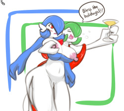 sliceofppai: immortalstar01:  I’ve been told it is Gardevoir Day! Happy Gardevoir Day Tracer! But what the heck are you doing to Lucy? Lucy belongs to @sliceofppai, would have added Nougat but I barely had enough energy to sketch these two unu  Waaaa