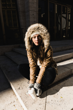 aeropostale:  Day 1: Give the gift of warm and cozy in this fur hooded parka! photo by Chris Ozer.