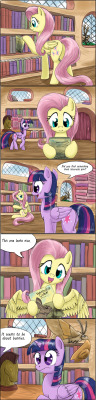 madame-fluttershy:  But it’s about bunnies by *otakuap  GAH! Fluttershy NO! @__@ Somepony stop her!