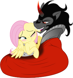 theponyartcollection:  Vector Sombra and Fluttershy - Shipping by Kyss.S by KyssS90  Wow&hellip; this is surprisingly sexy&hellip; flutter ear nibbles HNNGG
