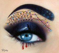 sixpenceee:Tal Peleg creates eye-art, she uses her own eye as the canvas, and makeup products as my paint. Every work takes a lot of time and care, and of course- a lot patience. (Source)