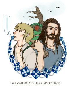 berendoes:  so i wait for you like a lonely house by becca, thorin/bilbo, 11k Fin! I’m still not completely happy with this, but maybe I’ll fiddle with it some more tomorrow after I’ve had some sleep. Goodnight!  Can we talk about how this fic/fanart