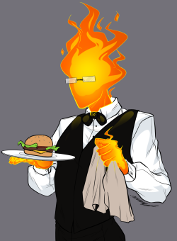 That burger looks fake af lmaoalso idk tis just a late night doodle but I kinda wanted to draw Grillbz for quite some time, he’s a HOT dude ;)but ehh &hellip; Imma prolly have to change the&hellip;&hellip;everything in the next pictures - if they ever