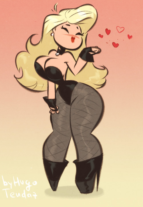   Black Canary - Smoochie Poochie - Cartoony PinUp Sketch  Just Black Canary sending some love :)Newgrounds Twitter DeviantArt  Youtube Picarto Twitch